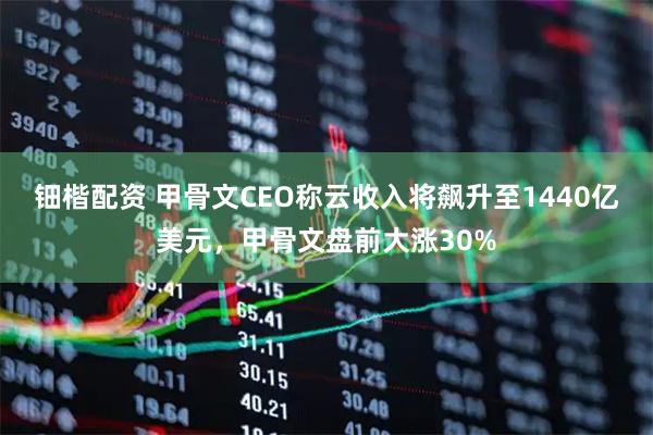 钿楷配资 甲骨文CEO称云收入将飙升至1440亿美元,甲骨文盘前大涨30%